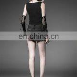 Black Vintage Denim Mini Skirt Q-218 Punk Rave thumbnail-6