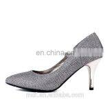 MCH-2393 New 2017 Fashion Western Style Women Solid Color Pointed Shoes Bling-bling Sequin Thin High Heel Shoes Wholesale thumbnail-1