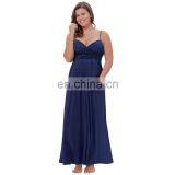 Kate Kasin Sexy Womens Comfortable Spaghetti Straps V-Neck Navy Maxi Maternity Dress KK000674-3 thumbnail-1