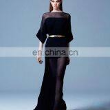 2015 Lattest Slim Fishtail Silk Dress Party Dress Designer One Piece Party Dress Girl Party Wear Western Dress thumbnail-3