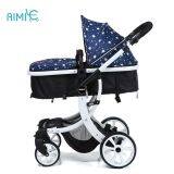 High-view Folding Baby Stroller With White Chassis thumbnail-1