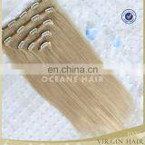 Natural Cheap 100% Human Hair Virgin 200 Grams Clip in Hair Extensions thumbnail-6
