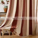 Wholesale Cheap Price Custom Thick American Style Stripe Patchwork Chenille Fluffy Fabric Shade Curtain With Attached Valance thumbnail-7