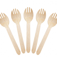 Biodegradable Birch Wood Cutlery Disposable Wooden Spork Compostable Wooden Spork, for Party Supplies, Camping, BBQ, Salad, Ice Cream, Disposable Wood Party Tableware thumbnail-4