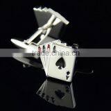 Fashional Popular Holesale Custom Enamel Brass Playing Card Cufflinks thumbnail-3