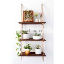 Wooden Wall Mounted Wall Hanging Flowerpot Storage Holders Rack Kitchen Rack Organizer Shelf Hanging Bracket for Wood