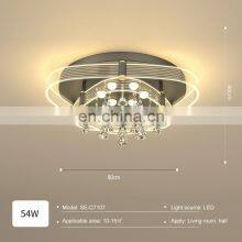 Gorgeous Indoor Luxury Decoration K9 Crystal 54w 72w Bedroom Living Room Modern LED Ceiling Light thumbnail-5