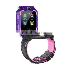 4G dual camera rotary 360 degree sos kids gps tracker wifi positioning baby smart watch T10-360