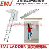 Loft Ladder 3 Meter Floor to Floor Height 3 Section manufactured to EN 14975/SGS.