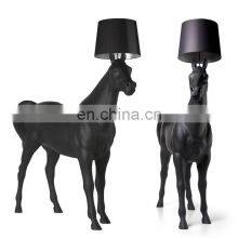 High Quality Nordic Industrial Custom E27 Bulb Metal Standing Floor Light Indoor Decor Horse Designer Led Floor Lamp thumbnail-1