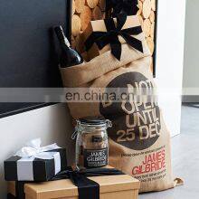 Customs Laminated Christmas Santa Sack Jute Gunny Sack Gift Burlap Santa Sack thumbnail-5