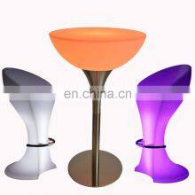 Portable Wireless Rechargeable Outdoor Led Light Bar Cocktail Tables and Chairs Led Light Furniture Living Room Sofas Party Bar