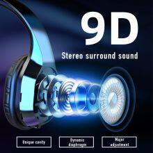 T5 Head-Mounted Headphones Support TF Card 3.5mm Wireless Blue Tooth 5.0 Headphones 9D Stereo Earphones Music Headsets With Mic thumbnail-5