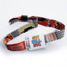 Hot Sale Customized Fabric RFID 13.56MHz NFC Ticket Woven Event Bracelet Wristband thumbnail-2