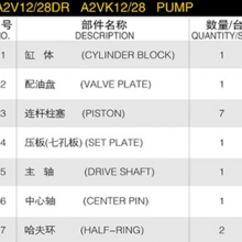 Hydraulic Part Rotary Group Piston Pump Parts A2vk05 A2vk12 A2vk28 A2vk55 A2vk107 A2V12 A2V28 A3V80 Pump Spare Part Repair Kit thumbnail-5