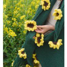 Sunflower Crochet Flower Bouquet Blanket thumbnail-1