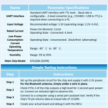 KT6328A Bluetooth Chip BLE 5.1 Passthrough 20µA Ultra-low Power Consumption Bluetooth IC AIoT Serial Port Data Communicate AT Command Bluetooth Module thumbnail-3