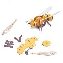 Insects Cardboard Puzzle DIY Series BEE Model Kits Assemble Toys Kids Children 3D Paper Puzzles thumbnail-1