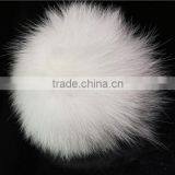 12 CM Natural Real Fox Fur Ball Pom Poms Bag Keychain Hat Accessories thumbnail-1