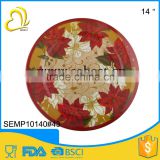 most popular joyous design 14" melamine round wholesale wedding plates
