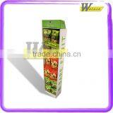 Promotional Chocolate Paperboard Hook Floor Display Shelf for Store