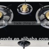Kitchen Cabinet Top Glass Gas Stove with 3 Gas Burner Manufacturer China