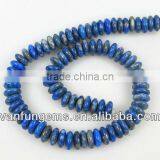 Gemstone natural lapis rondelle beads for jewelry