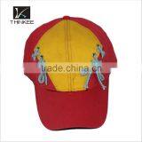 Wholesale Stone Washed Black and Orange Worn-out Baseball Cap