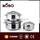 European Style Stainless Steel Commercial Cooking Pots 3 Sets thumbnail-1