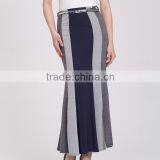 Color Block Long Maxi Skirt Muslim 2016 Fashion Summer Skirt thumbnail-3