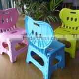 2016 New Design Plastic Kids Portable Folding Step Stool With Backrest