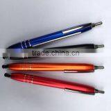 good quality metal stylus banner pen, metal pen with pull out paper, calendar pen