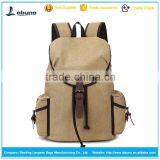 2016 Top Quality Vintage Canvas Portable Backpack Manufacturing With Double Shoulder Straps