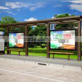 Advertising Bus Stop Shelter /Outdoor Furniture Bus Stop Shelter/Bus Shelter With Advertising Board thumbnail-4