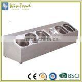 Stainless Steel Holder Storage Containers 6 Compartment Wholesale Spice Display thumbnail-1