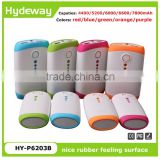 Christmas Lady Gift Portable Charger Rubber Cover Universal Power Bank HY-P6203