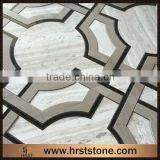 Hotel Item White and Grey Marble Waterjet Mosaic