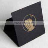 Black Cardboard Printing Gold Logo Card With Wave Crease and Double Side Tape for Rollingpaper thumbnail-2