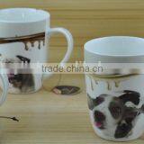 11OZ Silly Dog Full Decal Print Coffee Cups, Shiny Surface New Bone China Mug, KL5004-10303 thumbnail-1