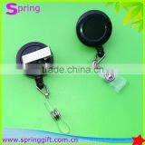 Round TURN id Retractable Reel Badge Holder With Alligator Clips