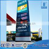 High Quality Pole Standing LED Gas Price Screen Double Side Aluminum Pylon Sign for Gas Station thumbnail-2