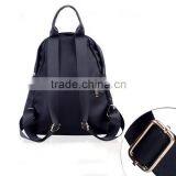 Custom Fashionable Black Canvas Tote and Shoulders Girls Backpack Bag thumbnail-4