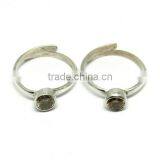 Summer Beauty !! Brown CZ 925 Sterling Silver Toe Ring, 925 Silver Jewelry, Wholesale Gemstone Toe Rings thumbnail-3