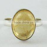 Huge !! Bezel Setting Citrine 925 Sterling Silver Ring, Silver Jewelry Exporter, Fine Silver Jewelry thumbnail-2