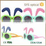 New Arrival Colorful Kids Silicon Sunglasses ,with Rabbit Ear in Eyebrow Cute Kid Sunglasses thumbnail-2