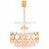 7.26-6 Stunning Gilded Brass and Glass Chandelier Collection Germany 1960s