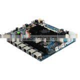 Intel Atom D525 Industrial Network Security Firewall Computer Motherboard 6 Lan, dc Power,sim,CF
