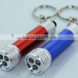 3 LED Mini Aluminum Flashlight With Keychain