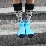 Cotton Man Head Jacquard Adult Short Socks