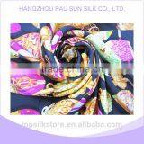 Hangzhou Fashion Leopard Print100% Silk Twill Brandedbig Square Scarf thumbnail-5